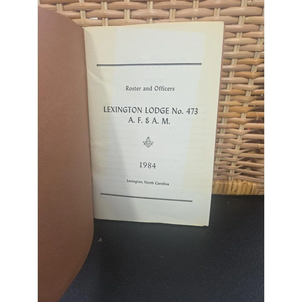 Roster And Officers Masonic Lodge No. 473 Lexington,  NC 1984